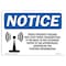 Signmission OSHA Notice Sign, 7" Height, 10" Width, Radio Frequency Hazard May Exist Sign With Symbol, Landscape OS-NS-D-710-L-17967 - alternate 1